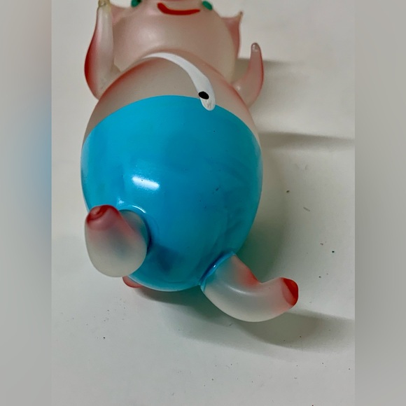 Mid Century Vtg Italian Blown Glass Piglet Christmas Tree Ornament - Picture 5 of 12